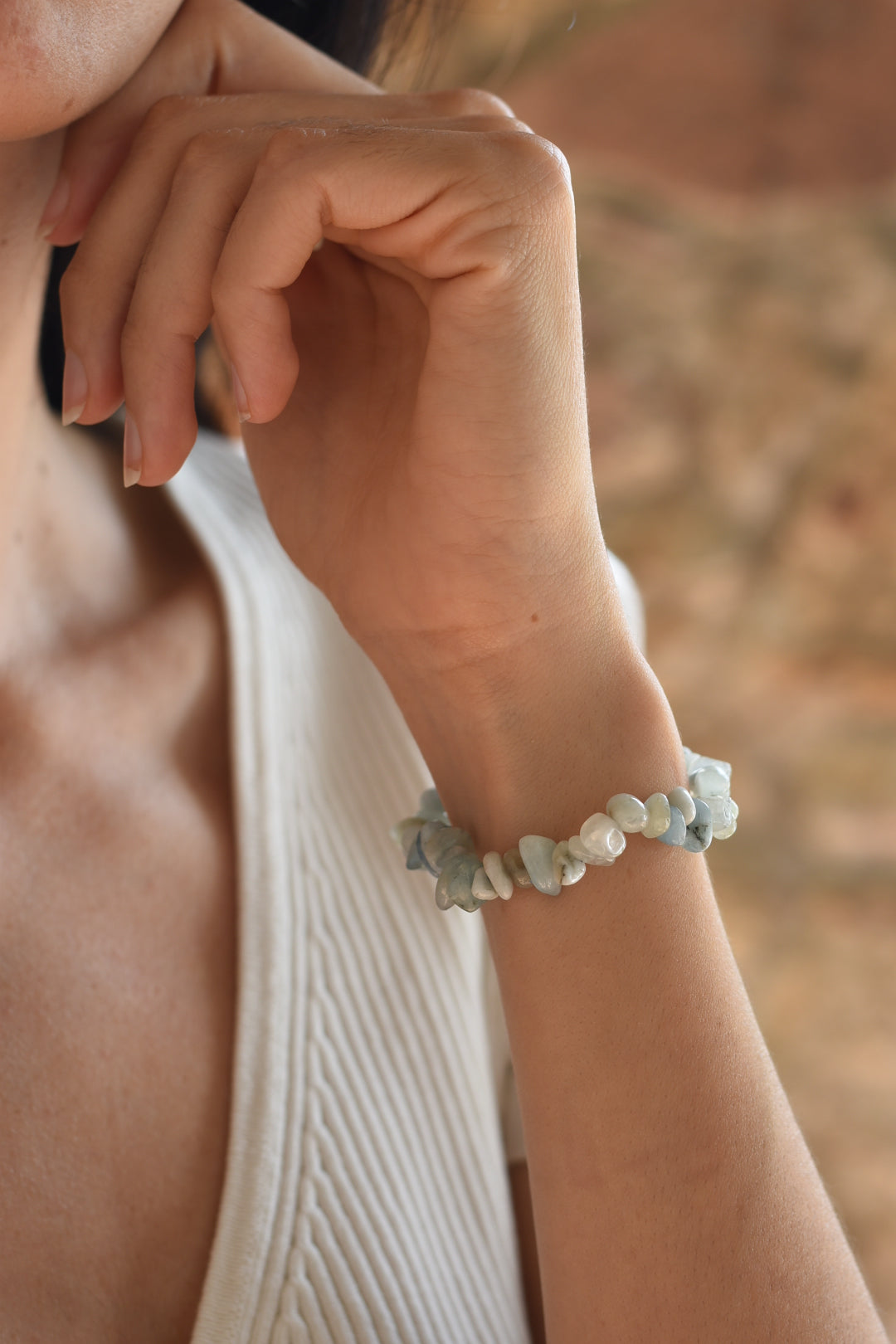 Pulsera Chip | Aguamarina