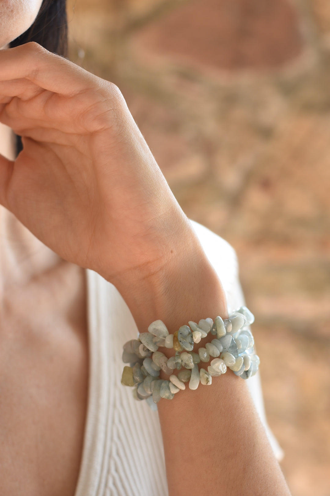 Pulsera Chip | Aguamarina