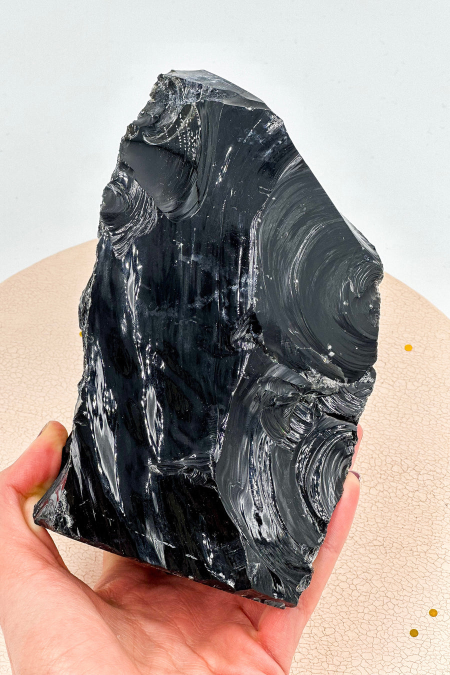 Obsidiana negra con base | Autorrealización - Protección