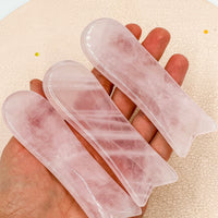 Gua Sha Pez | Cuarzo Rosa - Cuarzo verde