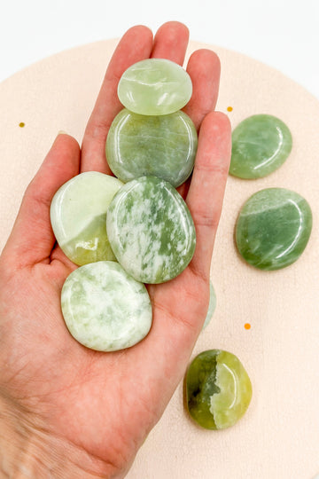 Green Jade Flat tumble | Abundance - Good Luck