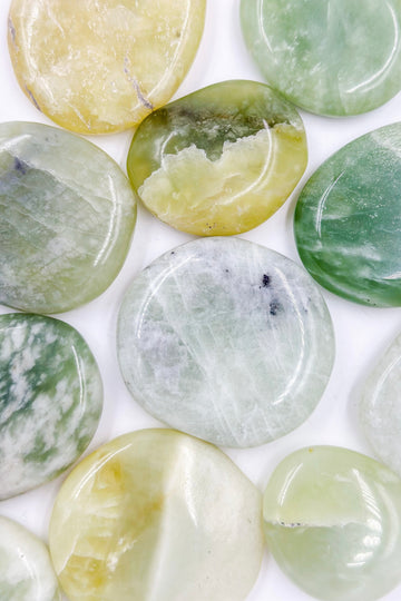 Green Jade Flat tumble | Abundance - Good Luck