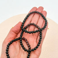 Pulsera Obsidiana negra & Granate | Protección - Pasión