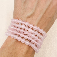 Pulsera Cuarzo rosa | 6mm | Amor - Sensibilidad