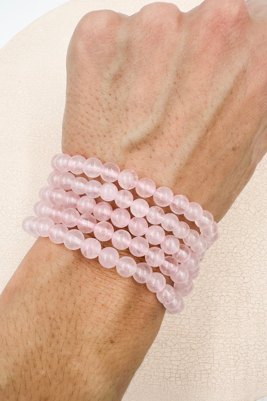 Pulsera Cuarzo rosa | 6mm | Amor - Sensibilidad