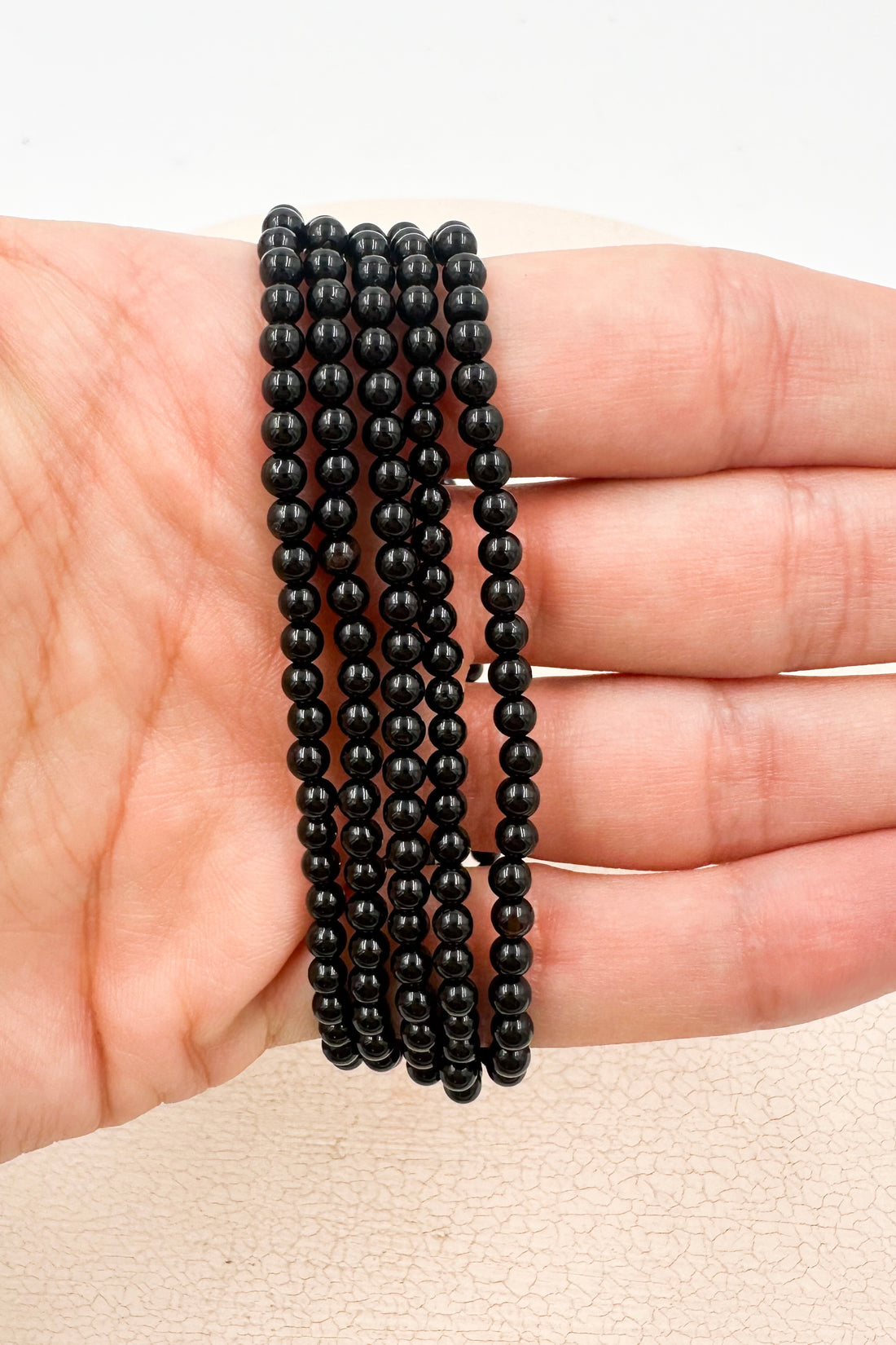 Pulsera Turmalina negra | 4mm | Limpieza - Protección