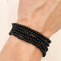 Pulsera Turmalina negra | 4mm | Limpieza - Protección