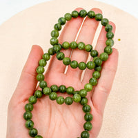 Pulsera Jade canadiense 8mm | Abundancia - Buena suerte