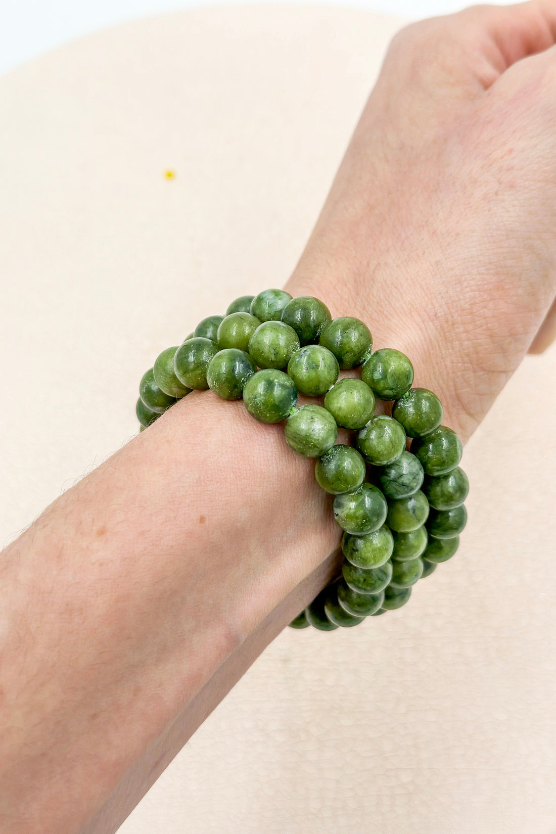 Pulsera Jade canadiense 8mm | Abundancia - Buena suerte