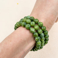 Pulsera Jade canadiense 8mm | Abundancia - Buena suerte