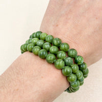 Pulsera Jade canadiense 8mm | Abundancia - Buena suerte