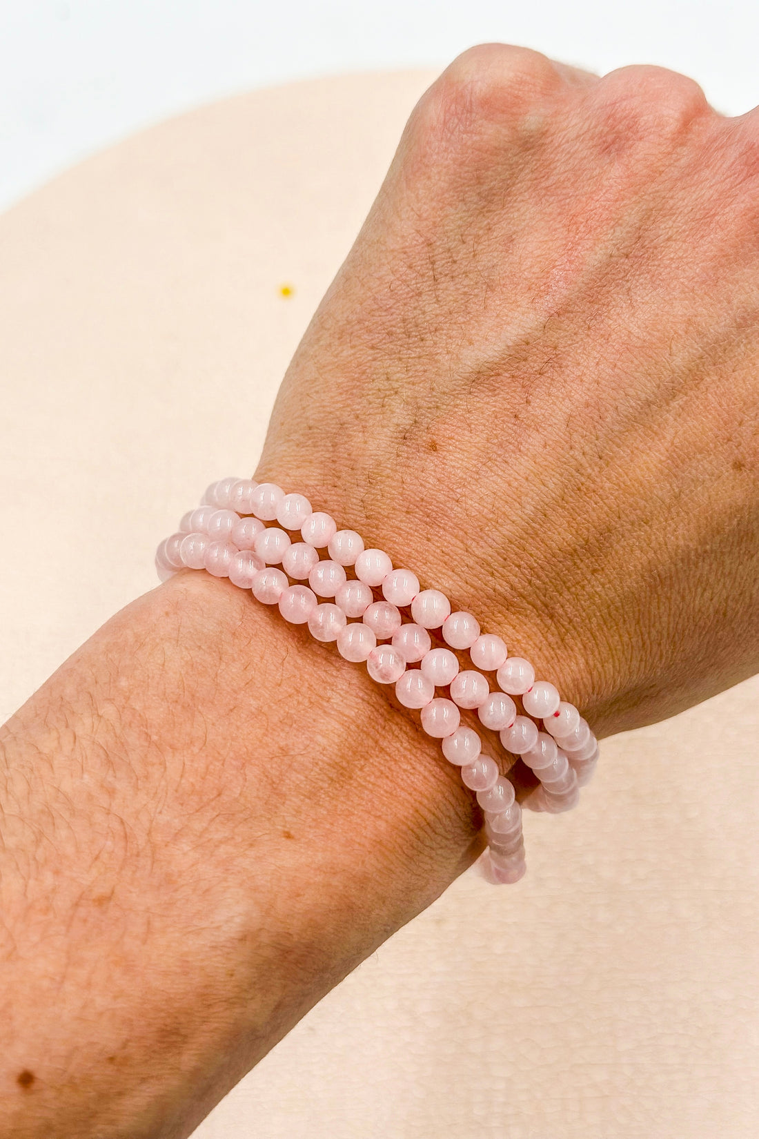 Pulsera Cuarzo rosa 4mm | Amor - Sensibilidad