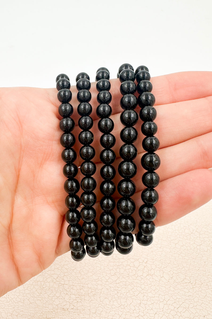 Pulsera Turmalina negra | 6mm | Limpieza - Protección