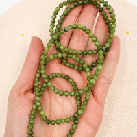 Pulsera Jade canadiense 4mm | Abundancia - Buena suerte