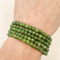 Pulsera Jade canadiense 4mm | Abundancia - Buena suerte