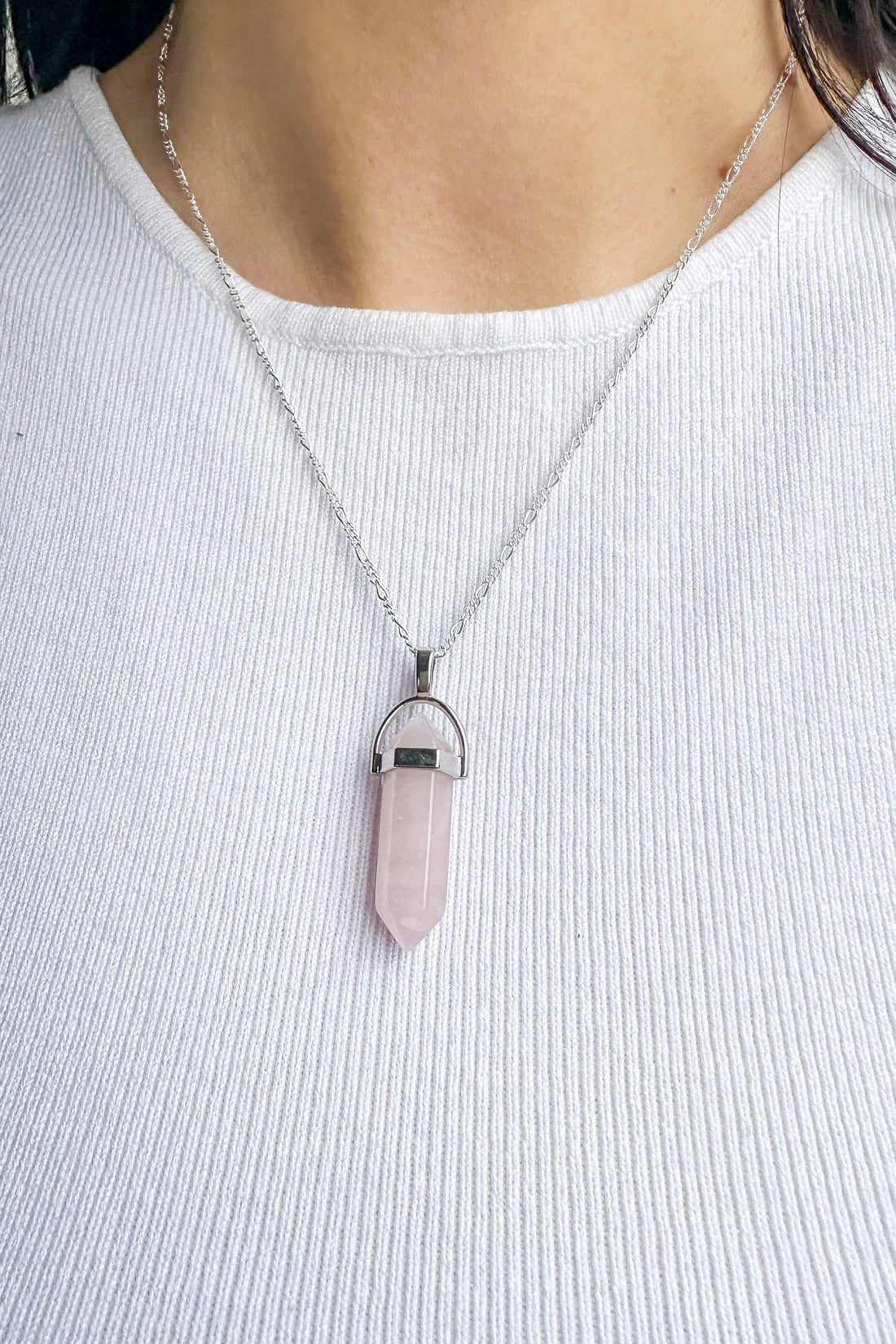 Punta Pendant | Pink quartz 