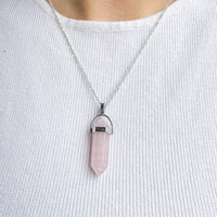 Punta Pendant | Pink quartz 