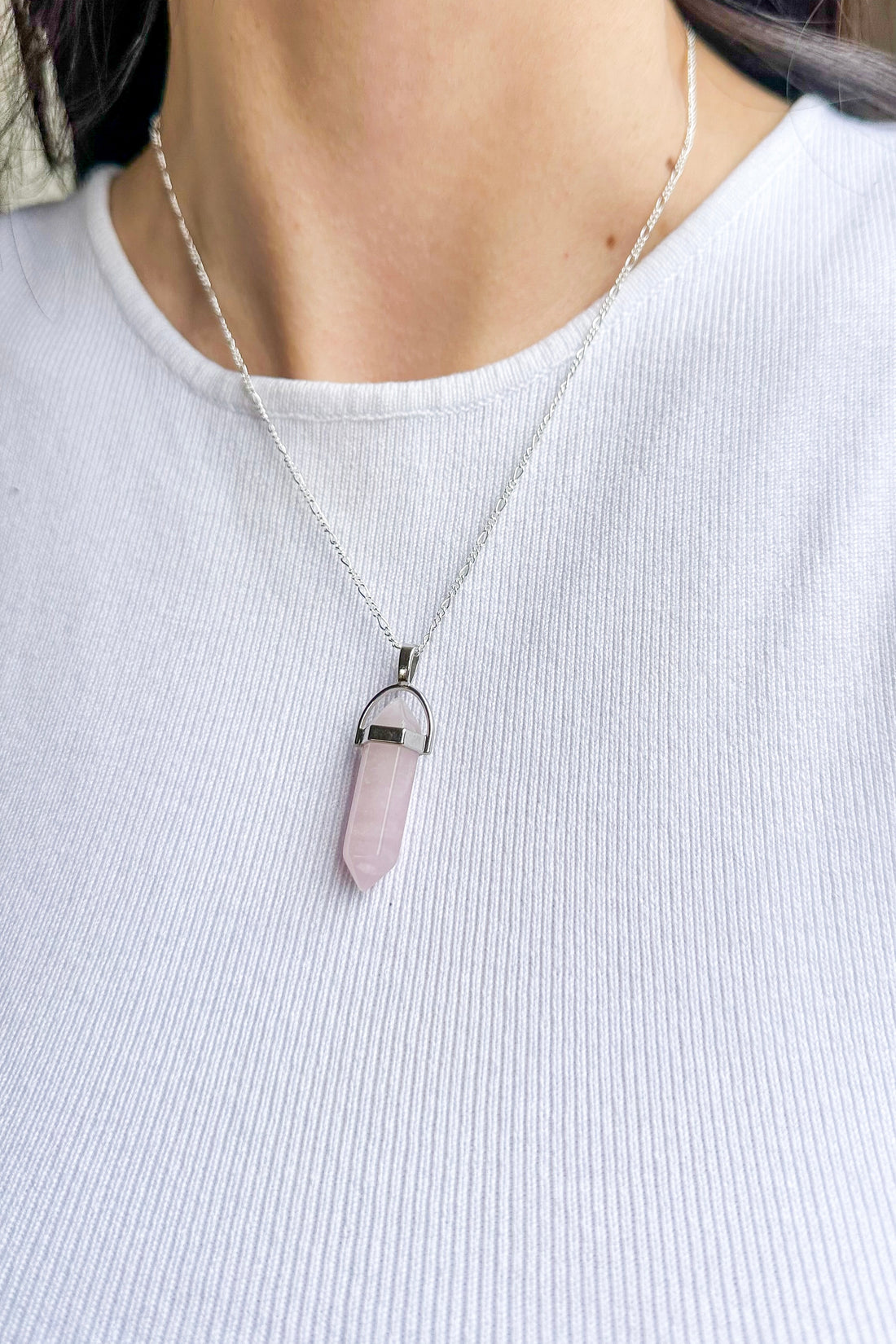 Punta Pendant | Pink quartz 