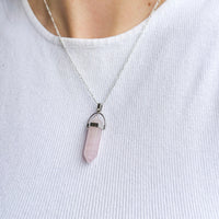 Punta Pendant | Pink quartz 