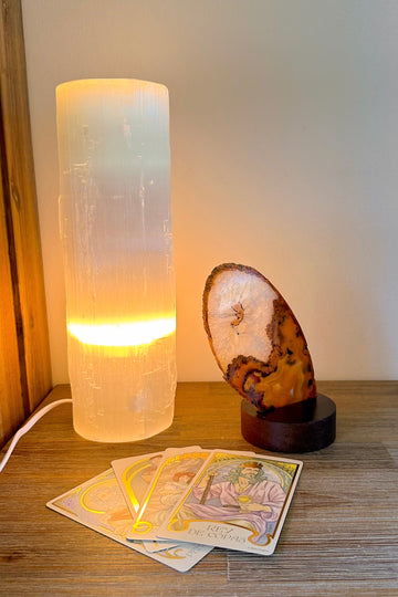Lámpara de Selenita Grande | Espiritualidad - Limpieza