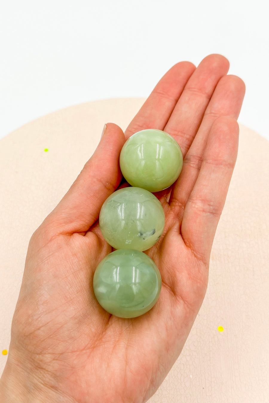 Green Jade Spheres | Harmony - Luck