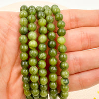 Pulsera Jade canadiense | 6mm | Abundancia - Buena suerte