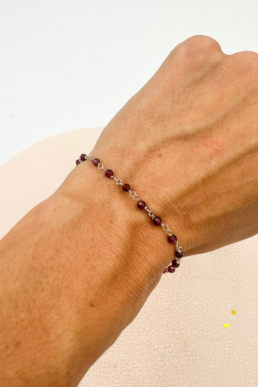 Pulsera Granate | Energía - Pasión | Plata