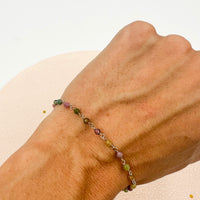 Pulsera Turmalina multicolor | Equilibrio - Protección | Plata