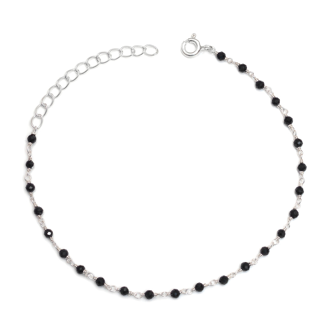 Pulsera Ónix negro | Calma - Positividad | Plata