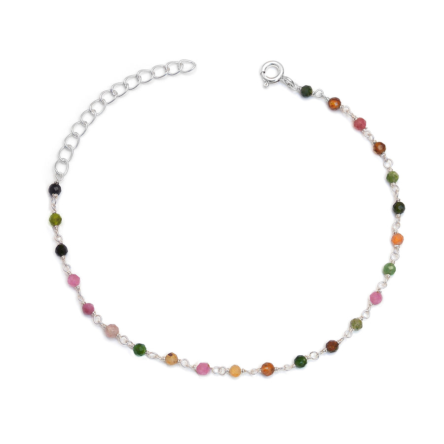 Pulsera Turmalina multicolor | Equilibrio - Protección | Plata