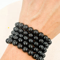 Pulsera Turmalina negra | 8mm | Limpieza - Protección