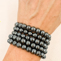 Pulsera Hematite | 8mm | Fuerza de voluntad