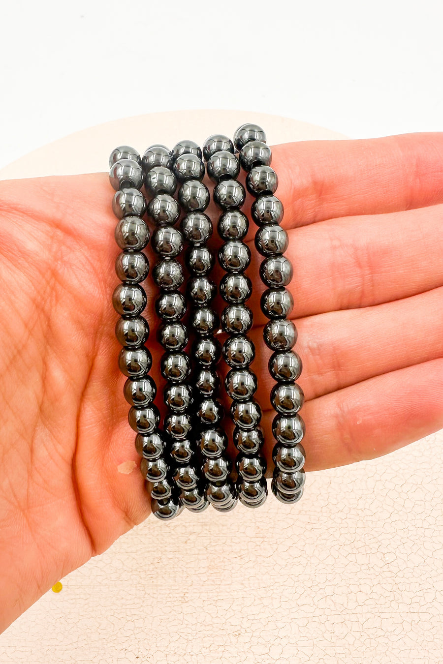 Pulsera Hematite | 6mm | Fuerza de voluntad