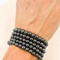 Pulsera Hematite | 6mm | Fuerza de voluntad