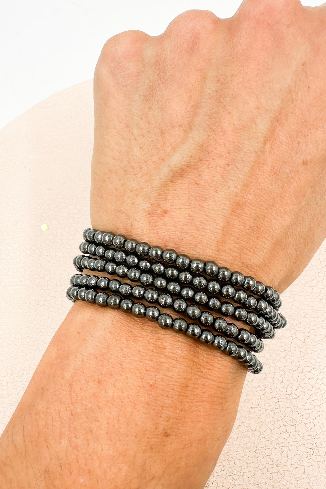 Pulsera Hematite | 4mm | Fuerza de voluntad