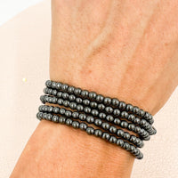 Pulsera Hematite | 4mm | Fuerza de voluntad