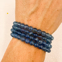 Pulsera Fluorita Azul "AA" Dark | 6mm | Cambios - Espiritualidad