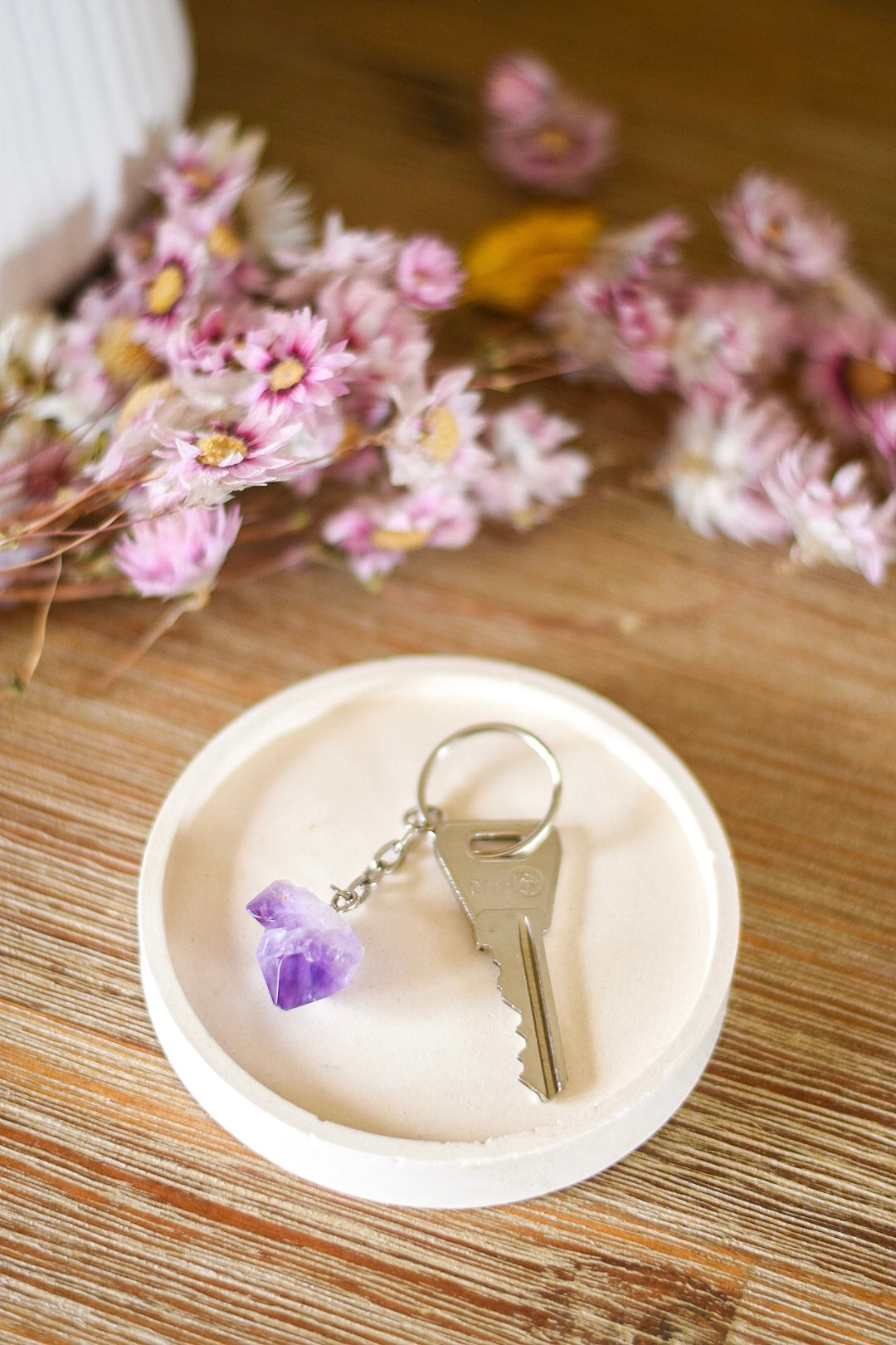 Amethyst Tip Keychain | Calm - Balance