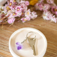 Amethyst Tip Keychain | Calm - Balance