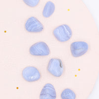 Blue chalcedony "A" Tumble | Calm - Communication