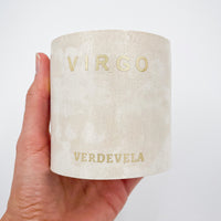 VIRGO Zodiac Candle | Moss agate and amazonite