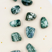 Moss Agate Tumble | Optimism - Balance 