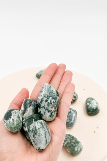 Moss Agate Tumble | Optimism - Balance 