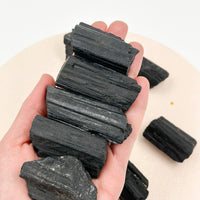 Black Tourmaline Raw | Cleaning - Protection