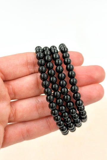 Pulsera Obsidiana negra 6mm | Autorrealización - Protección