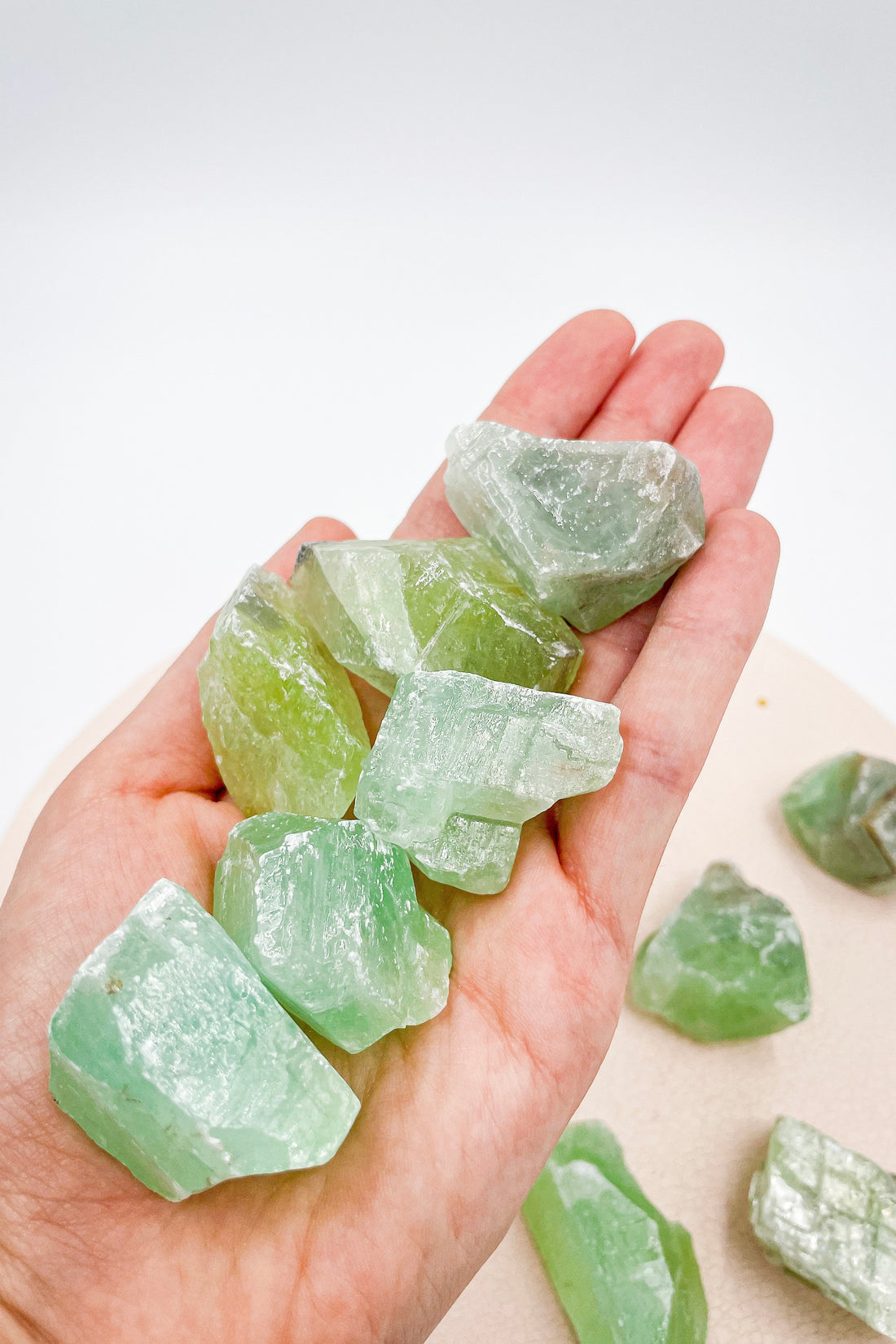 Green Calcite Raw | Energetic cleaning - Intuition 