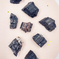 Black Tourmaline Raw | Cleaning - Protection