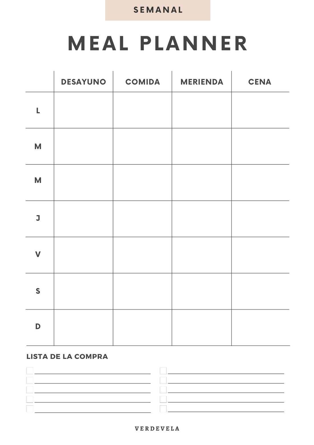 Meal Planner | Semanal